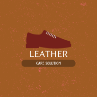 Brown Black Vintage Simple Leather Shoes Logo